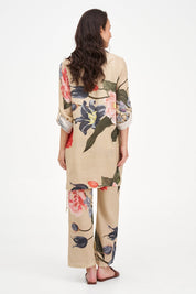 Woven Floral Cardigan - Oat Blossom - Blue Sky Fashions & Lingerie