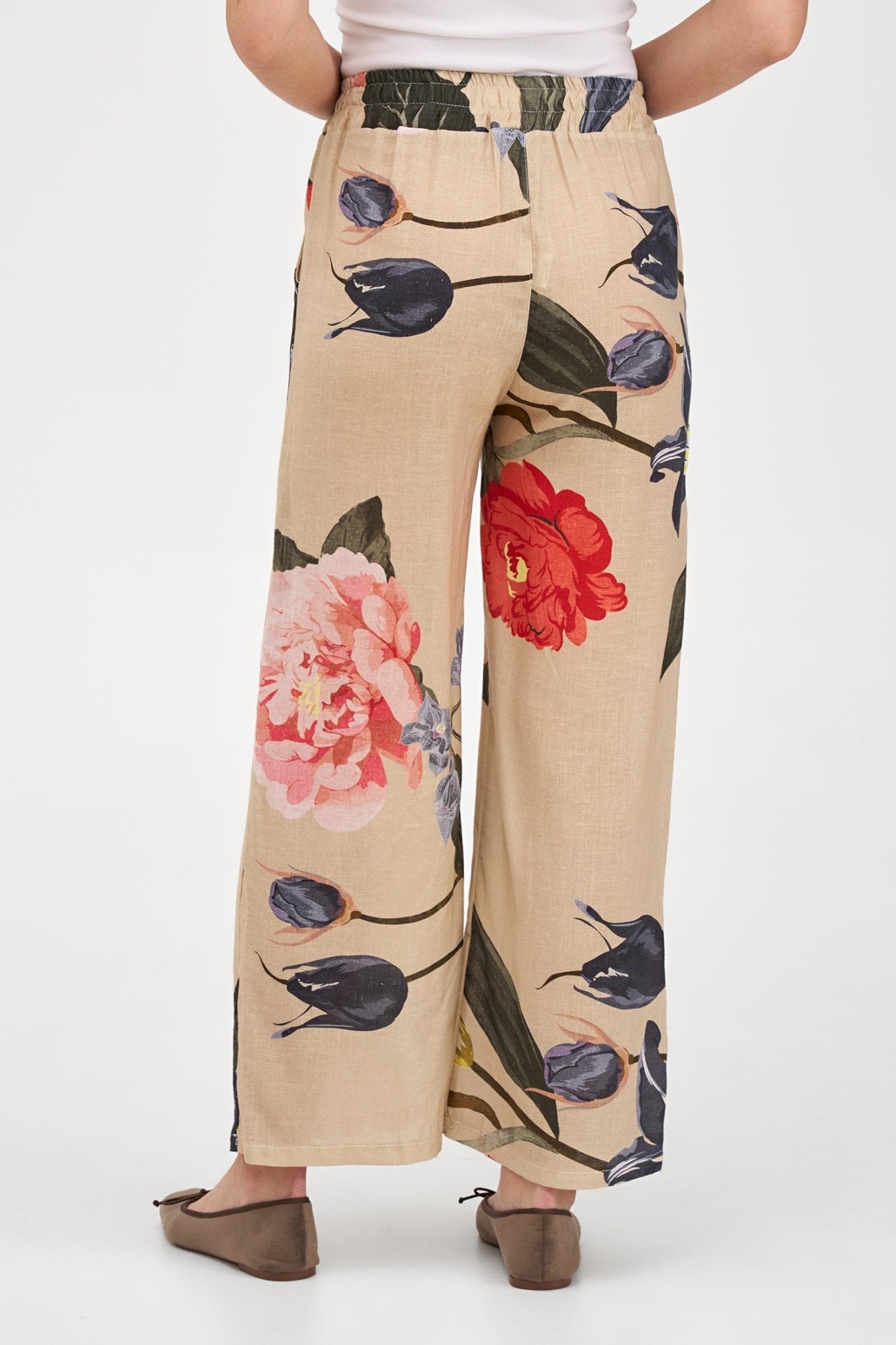 Woven Floral Pants - Oat Blossom - Blue Sky Fashions & Lingerie