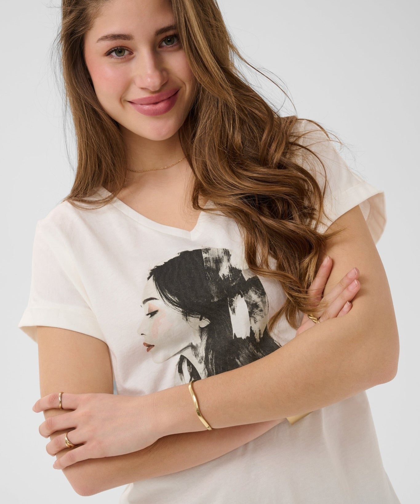 Ying T-Shirt by Cream - Artistic Paint - Blue Sky Fashions & Lingerie