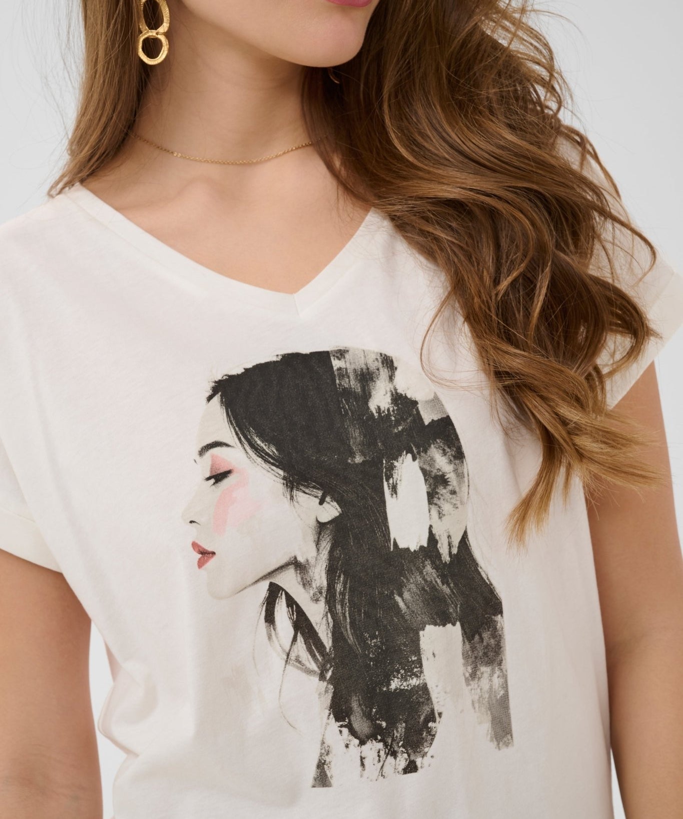 Ying T-Shirt by Cream - Artistic Paint - Blue Sky Fashions & Lingerie