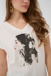 Ying T-Shirt by Cream - Artistic Paint - Blue Sky Fashions & Lingerie