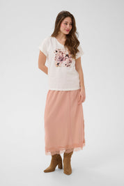 Ying T-Shirt by Cream - Beige Flower - Blue Sky Fashions & Lingerie