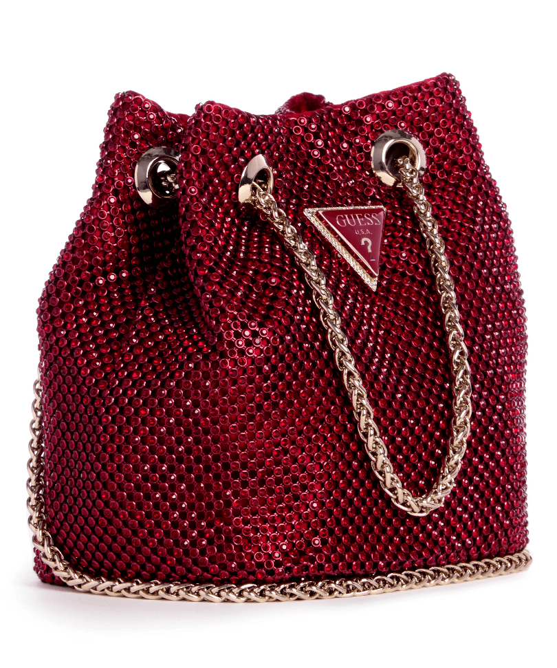 Zalina Rhinestone pouch by Guess - claret - Blue Sky Fashions & Lingerie