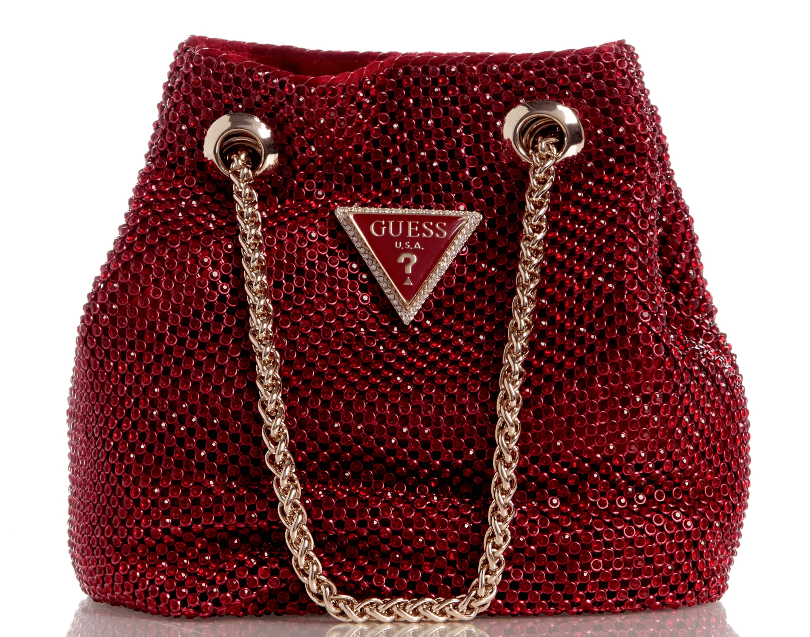 Zalina Rhinestone pouch by Guess - claret - Blue Sky Fashions & Lingerie