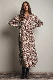 Zebra Print Tiered Maxi Dress - Blue Sky Fashions & Lingerie