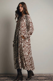 Zebra Print Tiered Maxi Dress - Blue Sky Fashions & Lingerie