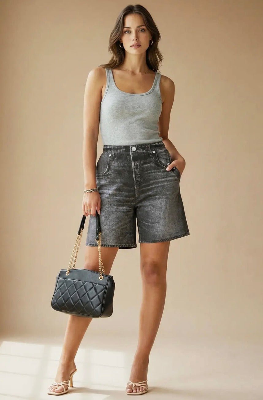 Zenim Stretch Shorts - black - Blue Sky Fashions & Lingerie
