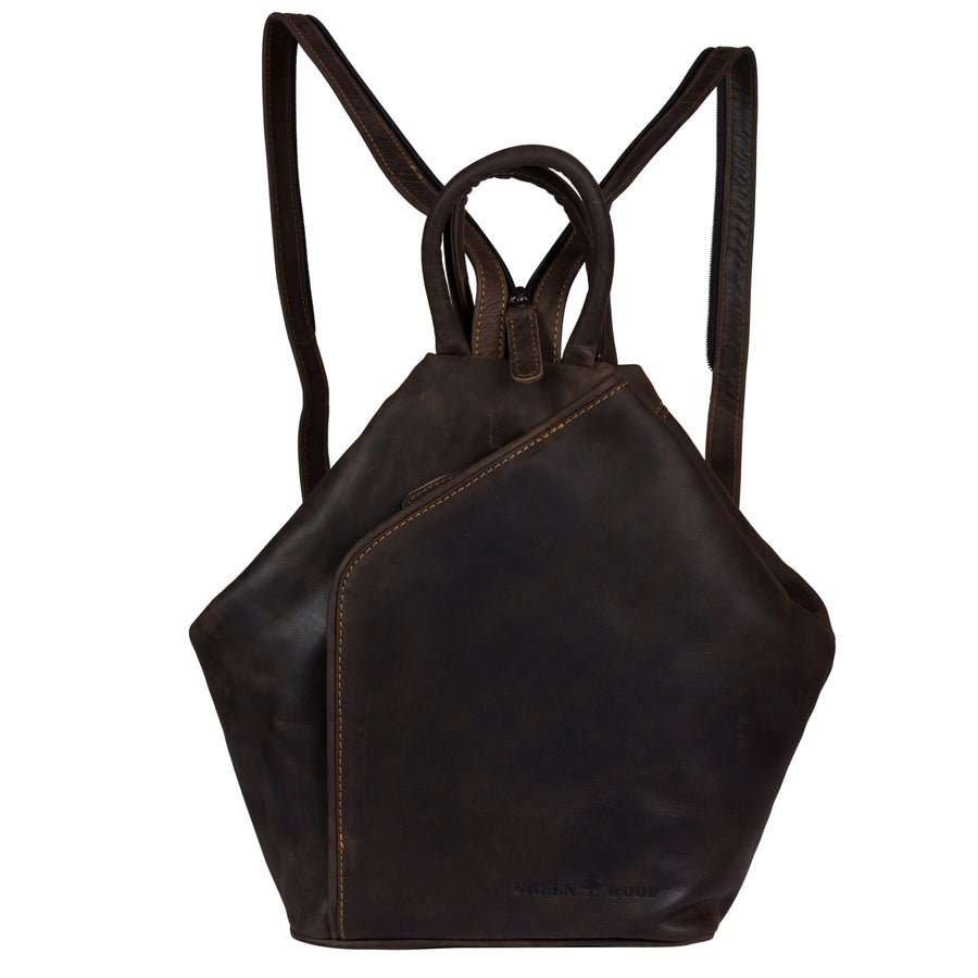 ZOE LEATHER BACKPACK - BROWN - Blue Sky Fashions & Lingerie