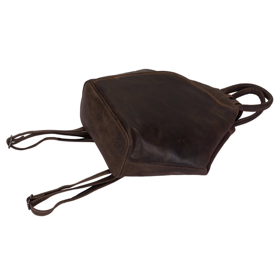 ZOE LEATHER BACKPACK - BROWN - Blue Sky Fashions & Lingerie