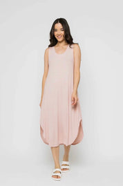 Zooey Tank Dress by Orb - blush stripe - Blue Sky Fashions & Lingerie
