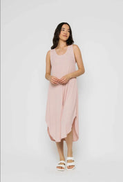 Zooey Tank Dress by Orb - blush stripe - Blue Sky Fashions & Lingerie