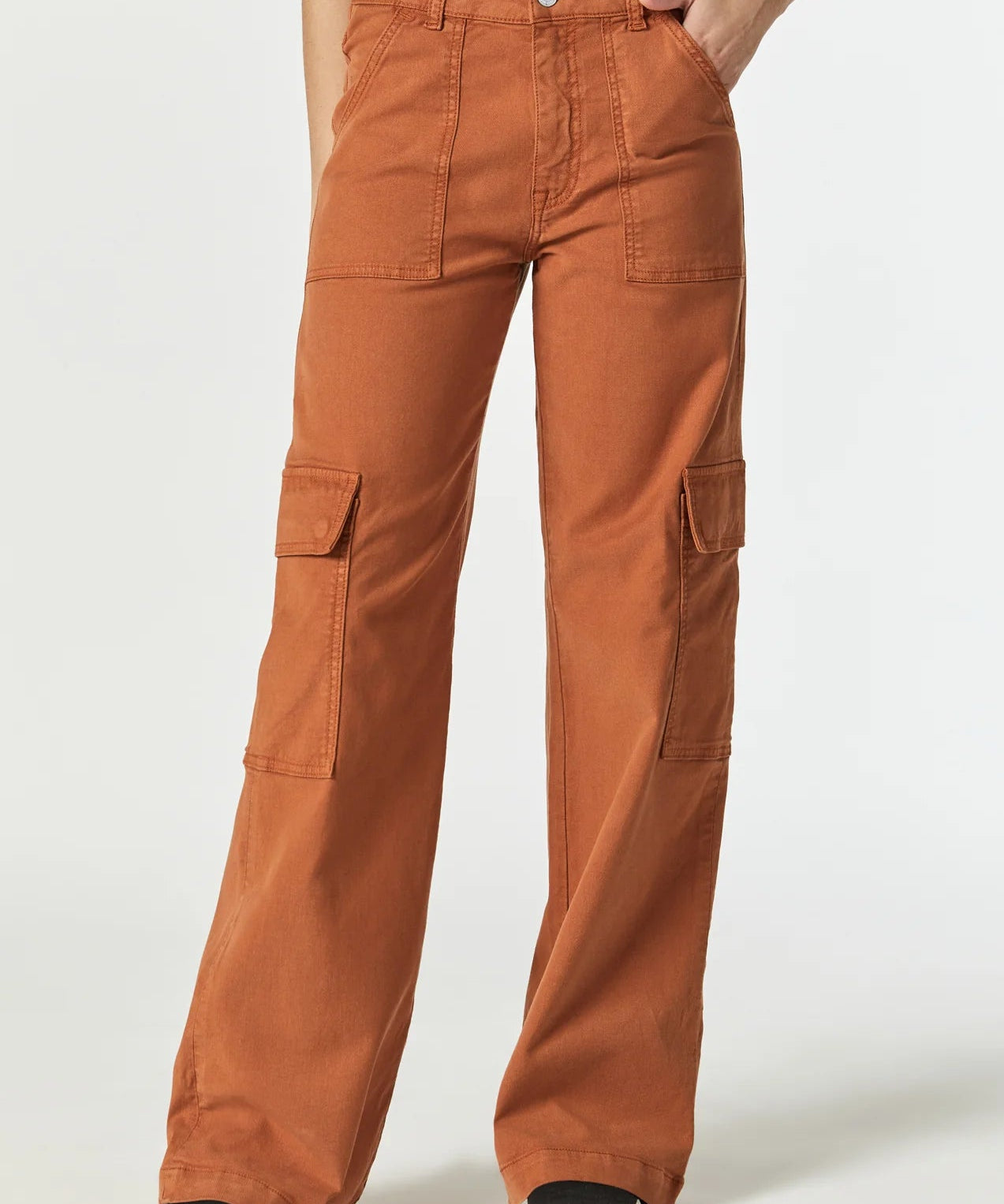 Alva Straight Leg Cargo Pants - Cinnamon - Blue Sky Clothing & Lingerie
