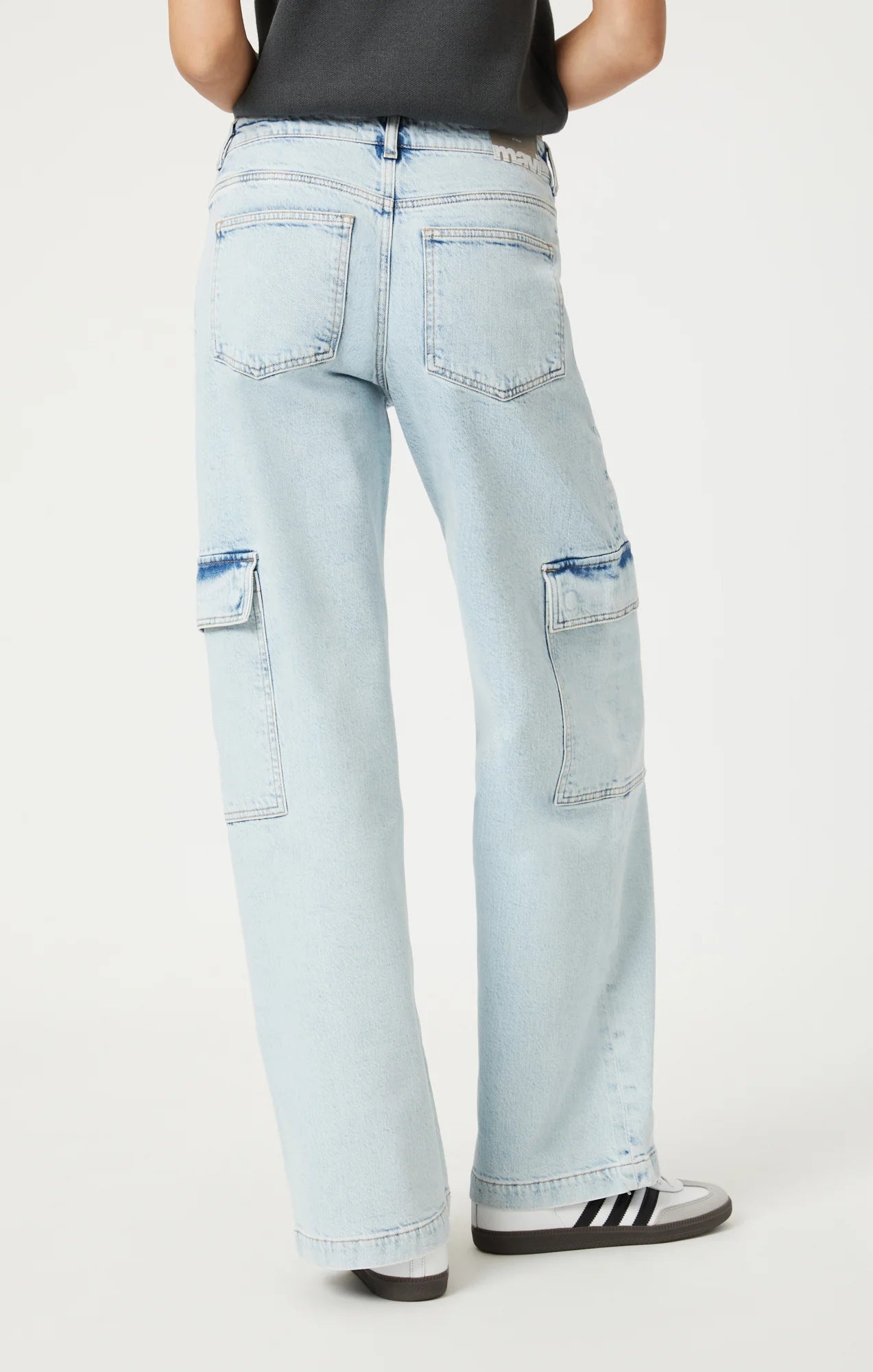 Alva Straight Leg Cargo Pants - Light Indigo - Blue Sky Fashions & Lingerie