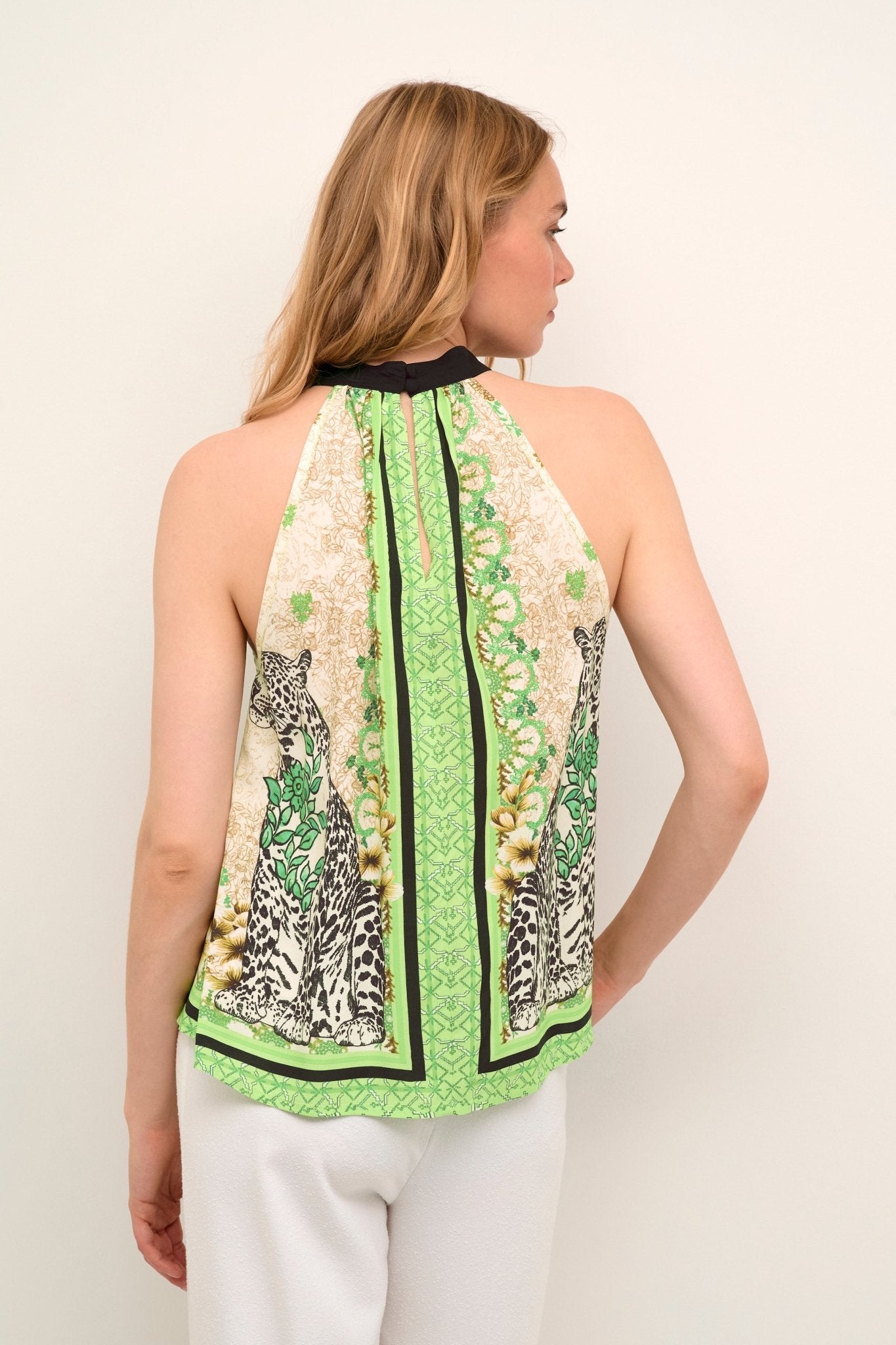 Anit blouse by Cream - Power Green Leopard - Blue Sky Fashions & Lingerie