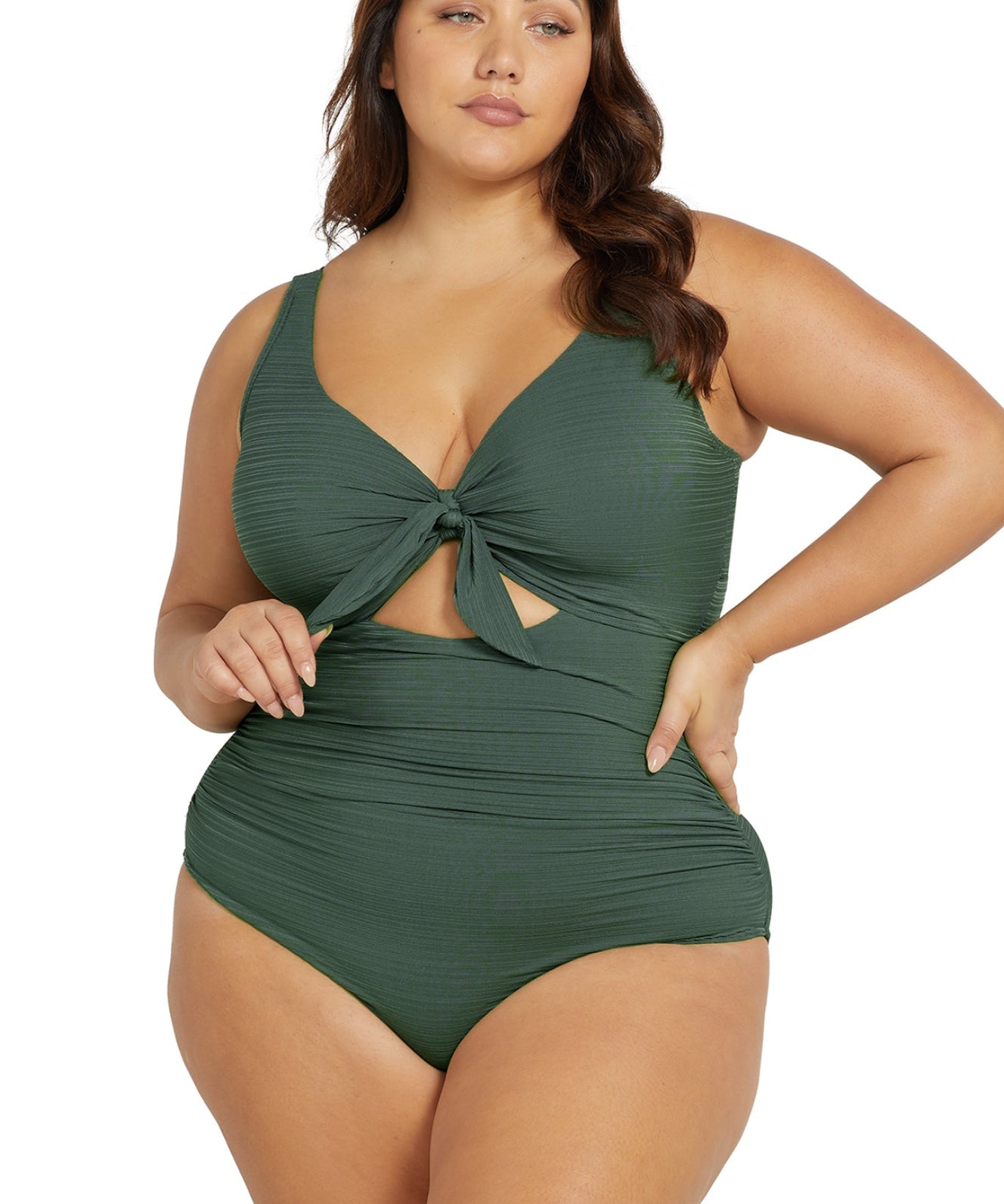 Aria one piece swimsuit by Artesands in olive green - Blue Sky Fashions & Lingerie