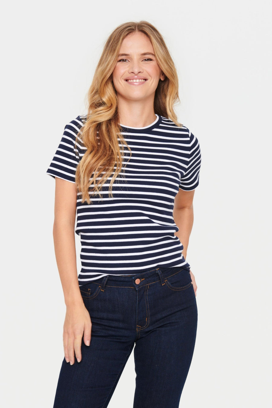 Aster Striped Tee by Saint Tropez - Blue Sky Fashions & Lingerie