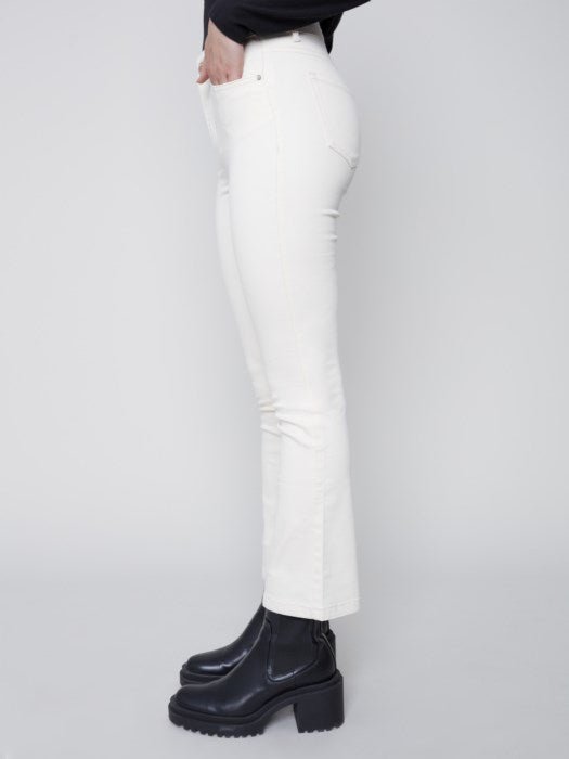 Bootcut Stretch Twill Pants - Creme - Blue Sky Clothing & Lingerie