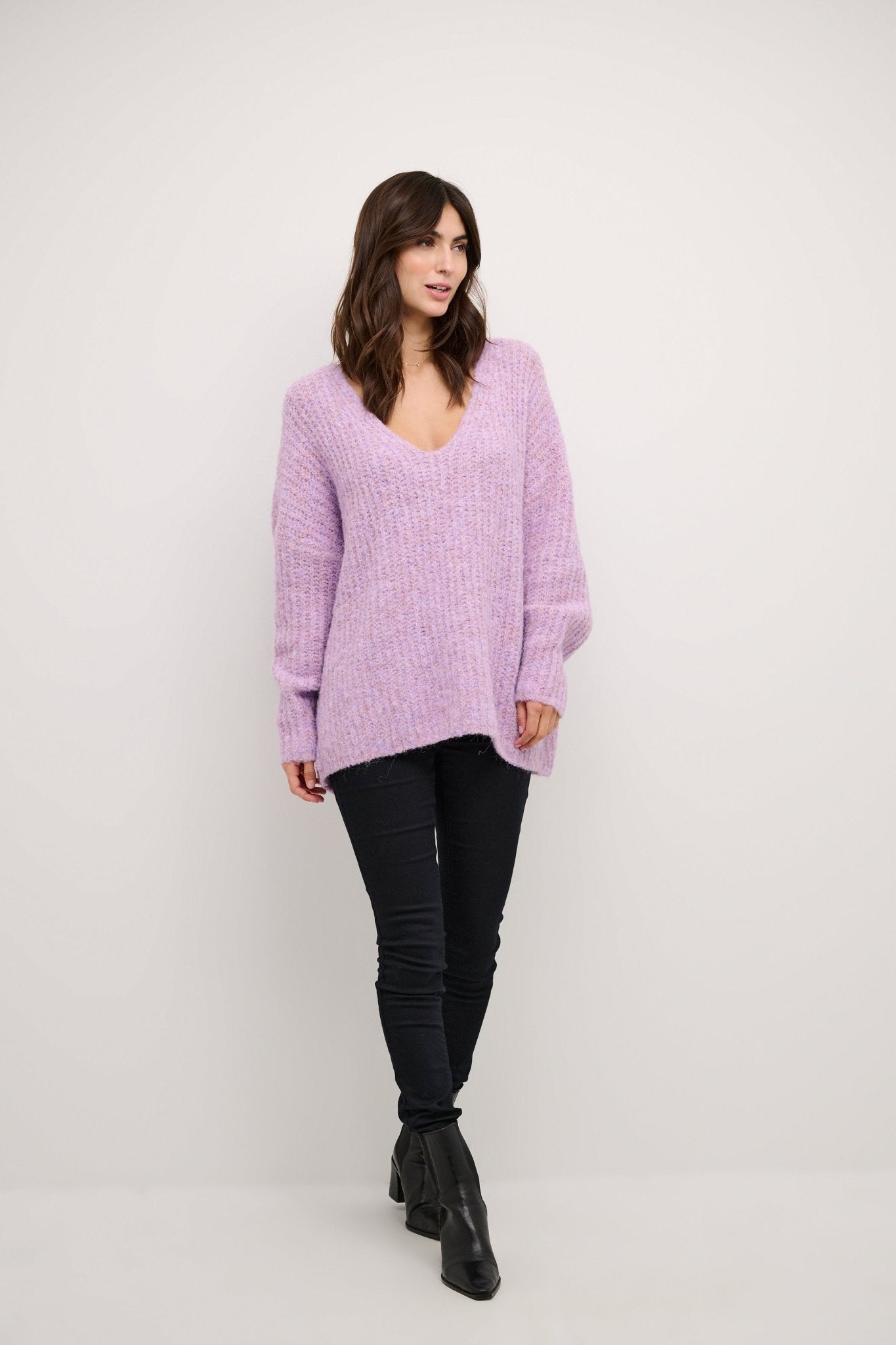 Brava knit pullover by Culture - Orchid Melange - Blue Sky Fashions & Lingerie