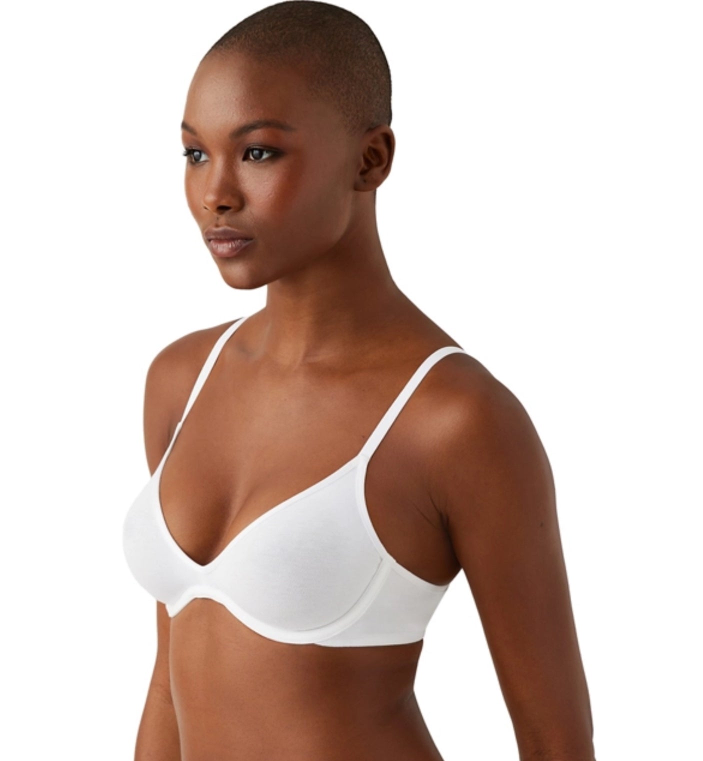 b.tempt'd 951272 Cotton To A Tee Scoop Underwire Bra in white - Blue Sky Fashions & Lingerie