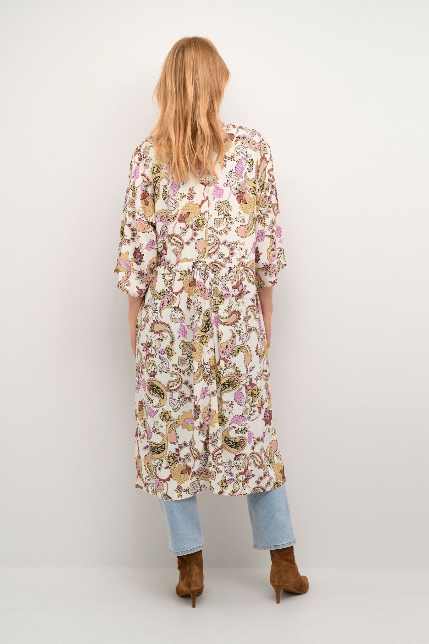 Cania Kimono by Cream - Paisley Print - Blue Sky Fashions & Lingerie