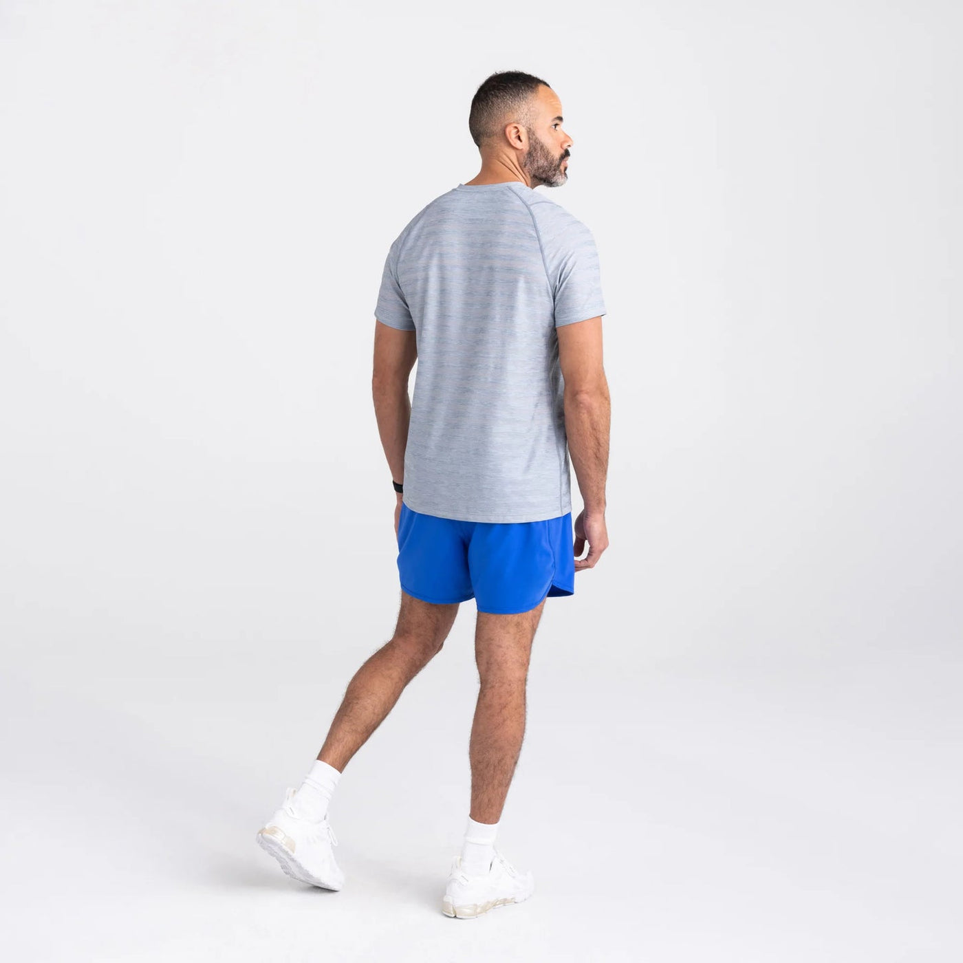 Cooling Mesh Short Sleeve Crew - Mid Grey Heather - Blue Sky Clothing & Lingerie
