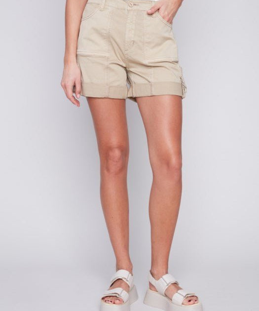 Cotton Canvas Cargo Shorts by Charlie B - Blue Sky Fashions & Lingerie