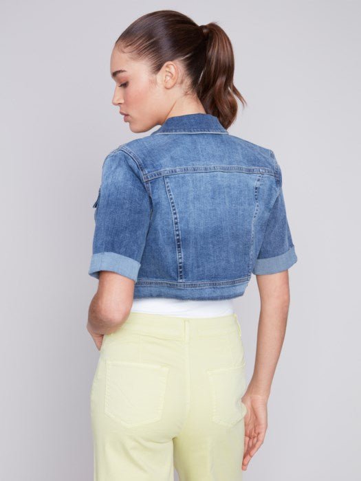 Cropped Jean Jacket by Charlie B - Blue Sky Fashions & Lingerie