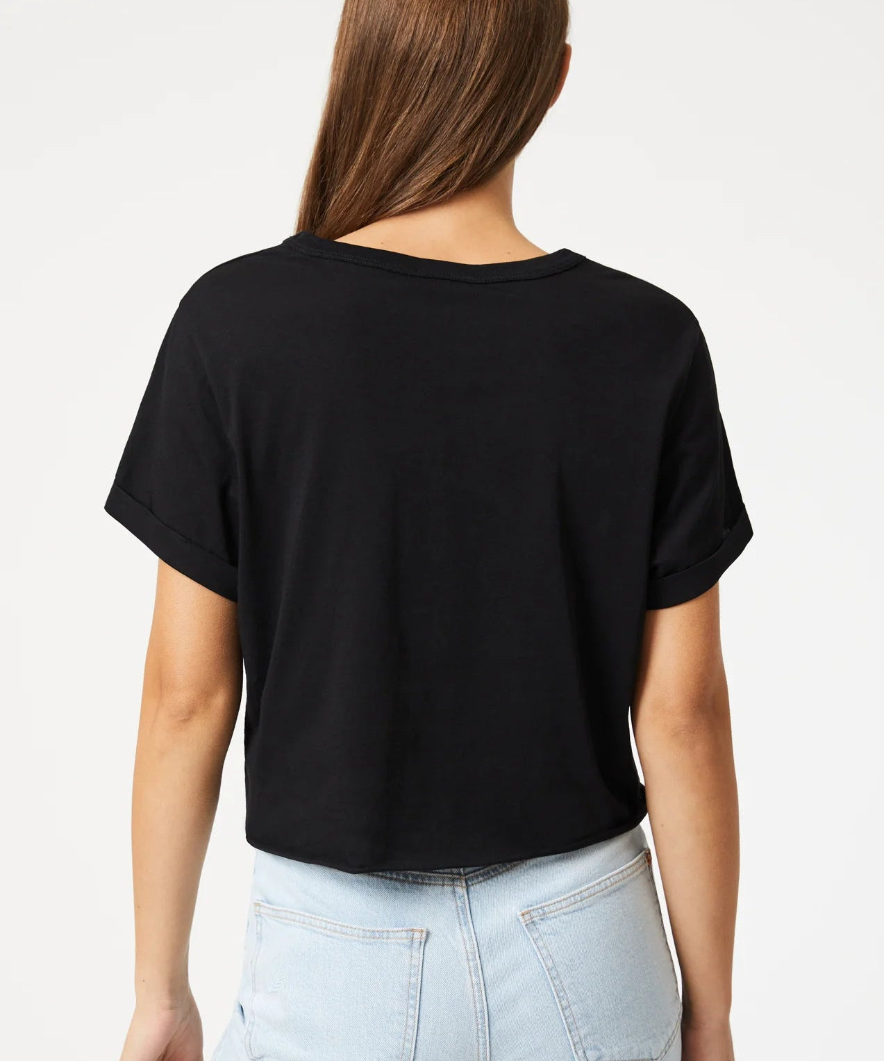 Cropped T-Shirt - Black - Blue Sky Fashions & Lingerie