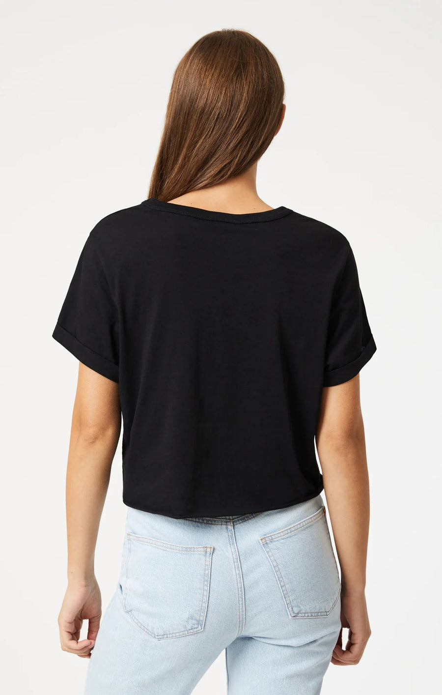 Cropped T-Shirt - Black - Blue Sky Fashions & Lingerie