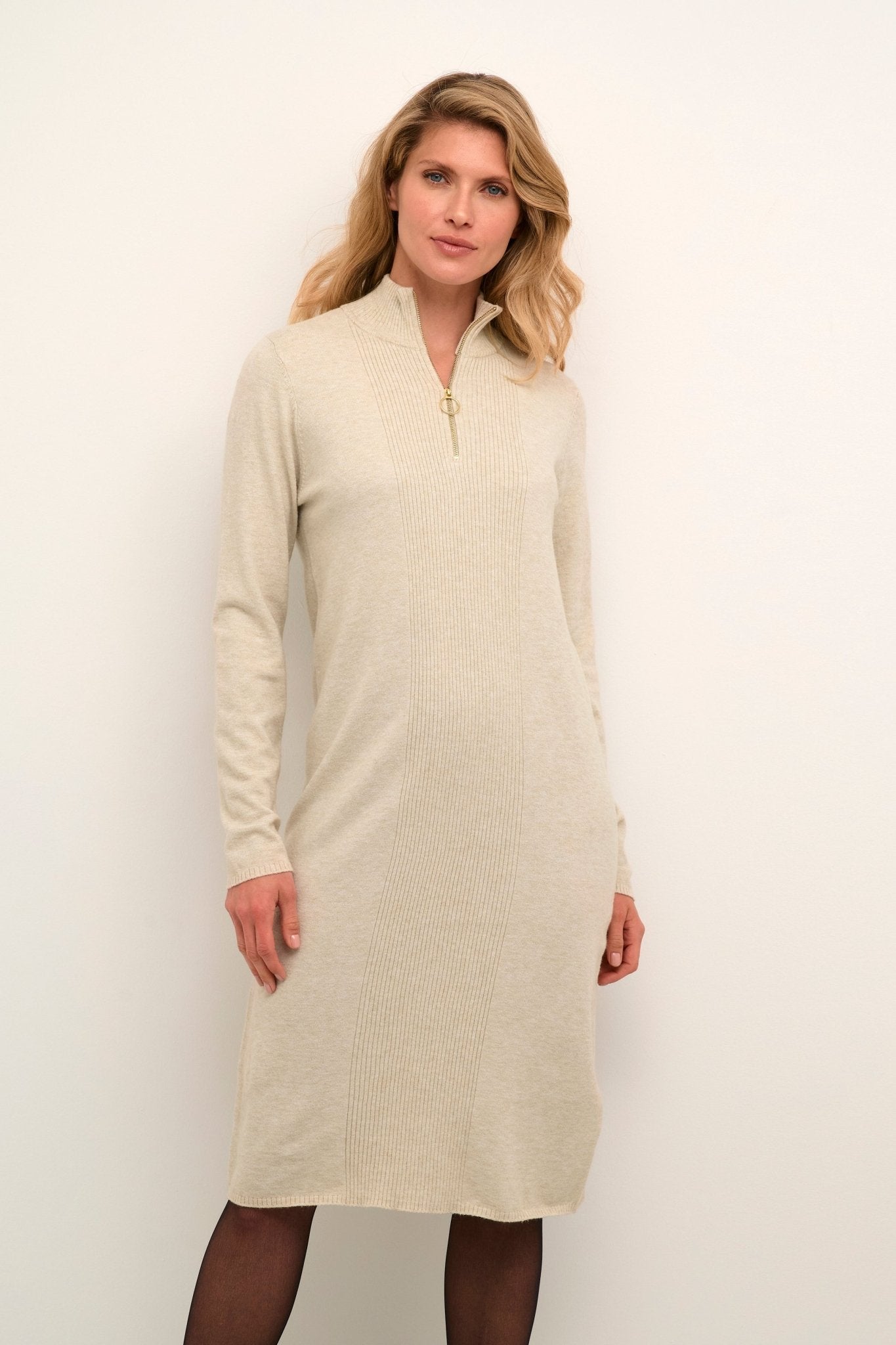 Dela knit dress by Cream - oat melange - Blue Sky Fashions & Lingerie