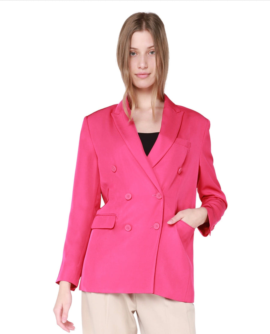 Double Breasted Blazer - Hot Pink - Blue Sky Clothing & Lingerie