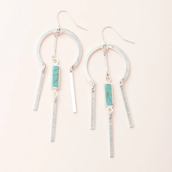 Dream Stone Earring - Turquoise/Silver EA006 - Blue Sky Fashions & Lingerie