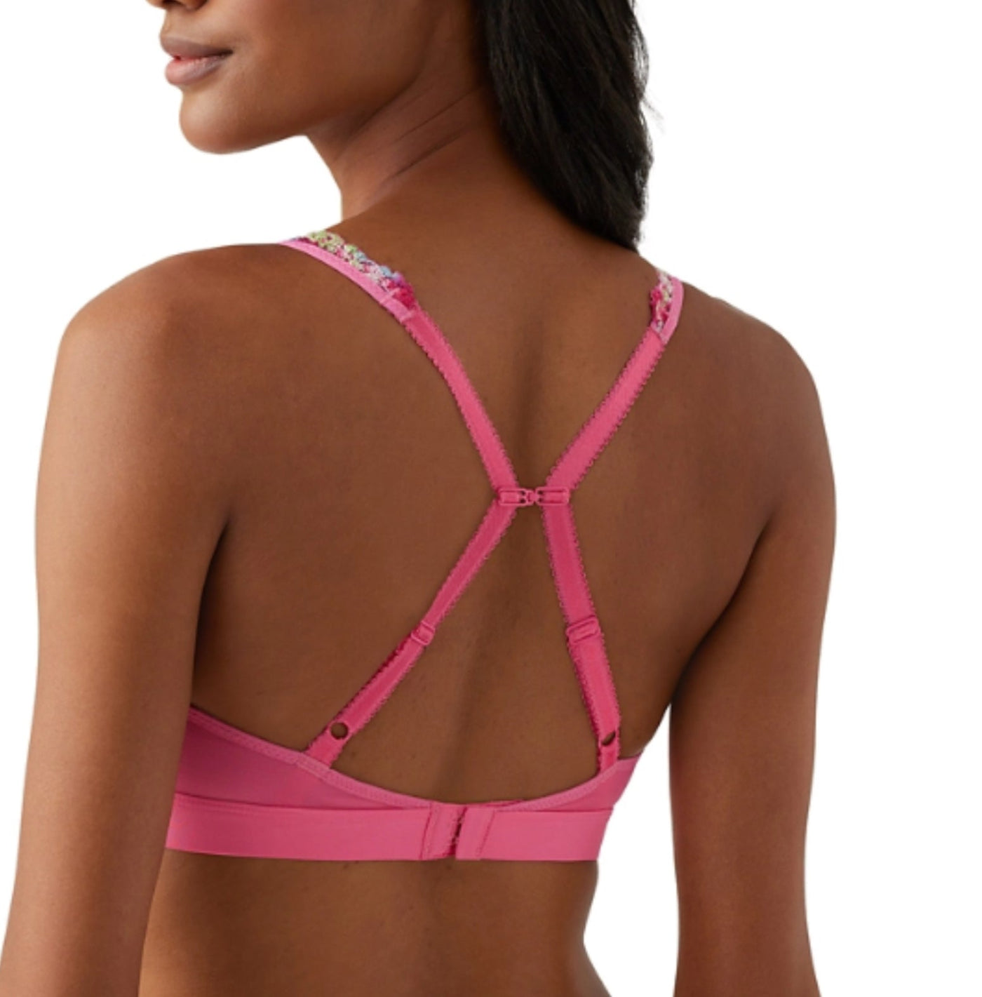 Embrace Lace wire free bralette by Wacoal 852191 in hot pink multi · Blue  Sky Fashions & Lingerie