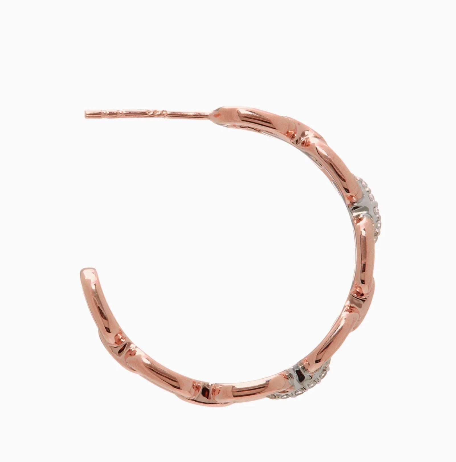 Emily Chain Hoop Earrings - Rose Gold - Blue Sky Fashions & Lingerie
