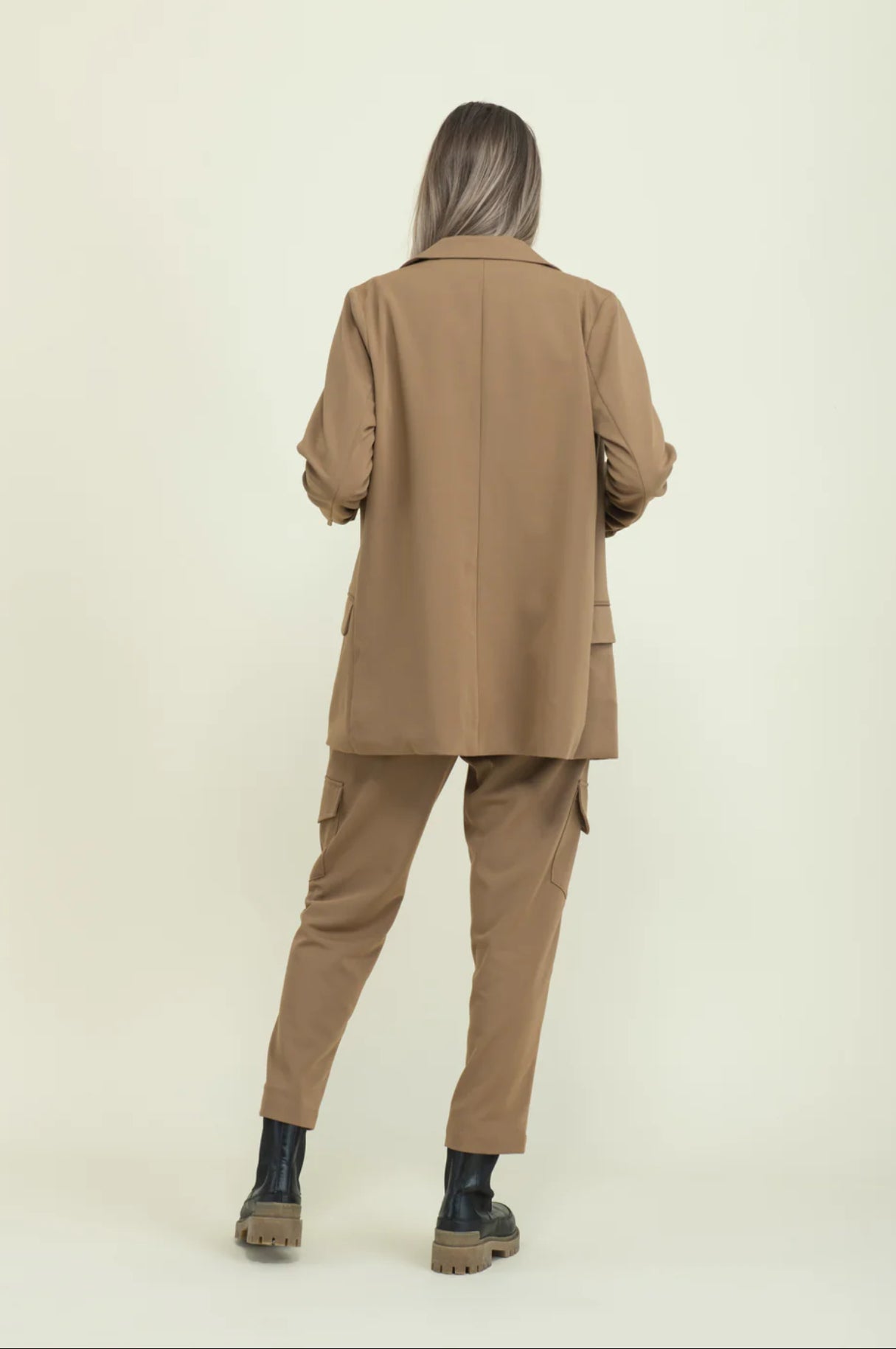 Emma oversized lined blazer by Orb - camel - Blue Sky Fashions & Lingerie