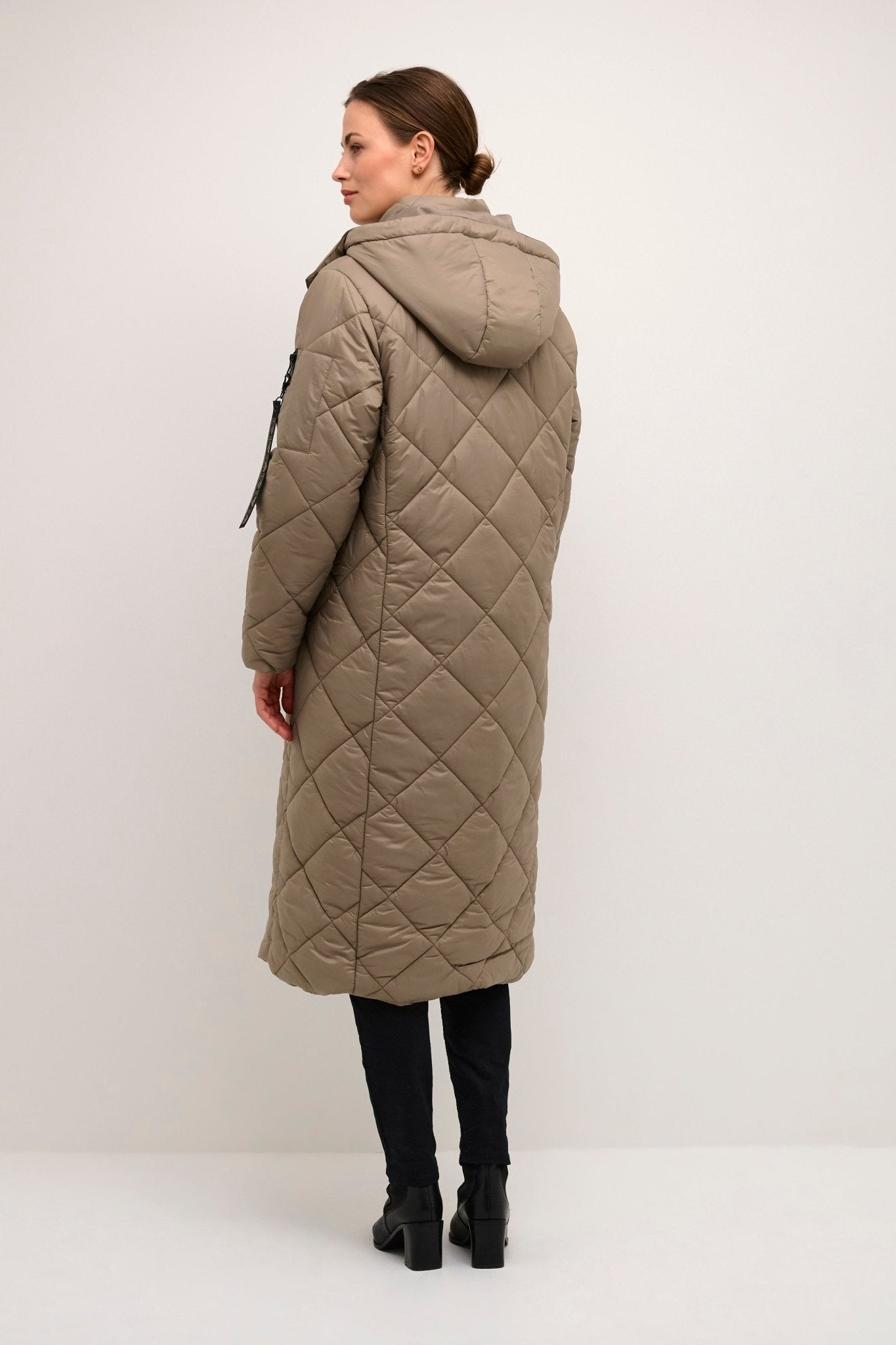 Gaiagro long quilted jacket - brown lentil - Blue Sky Clothing & Lingerie
