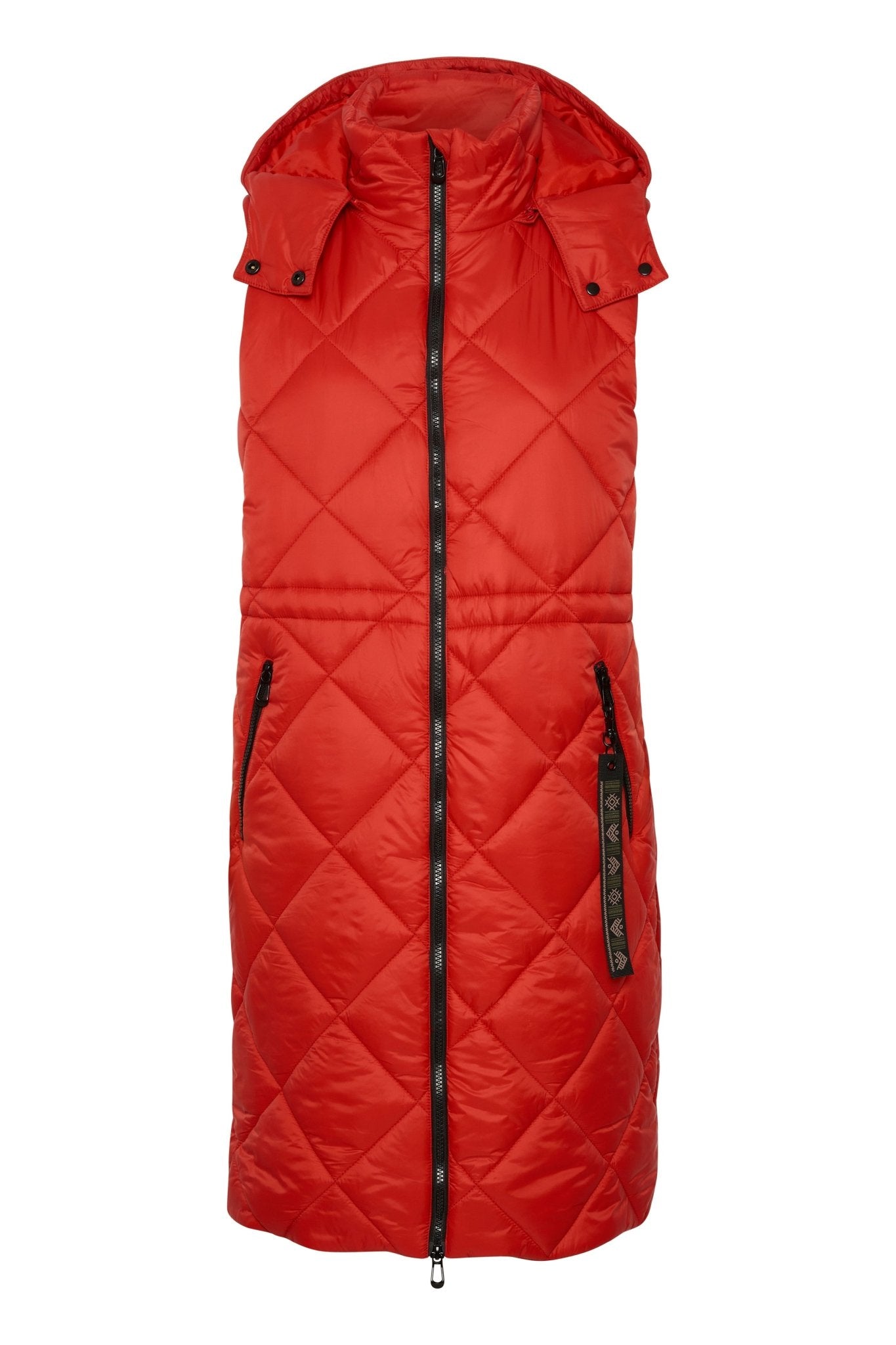 Gaiagro long quilted vest - ribbon red - Blue Sky Clothing & Lingerie