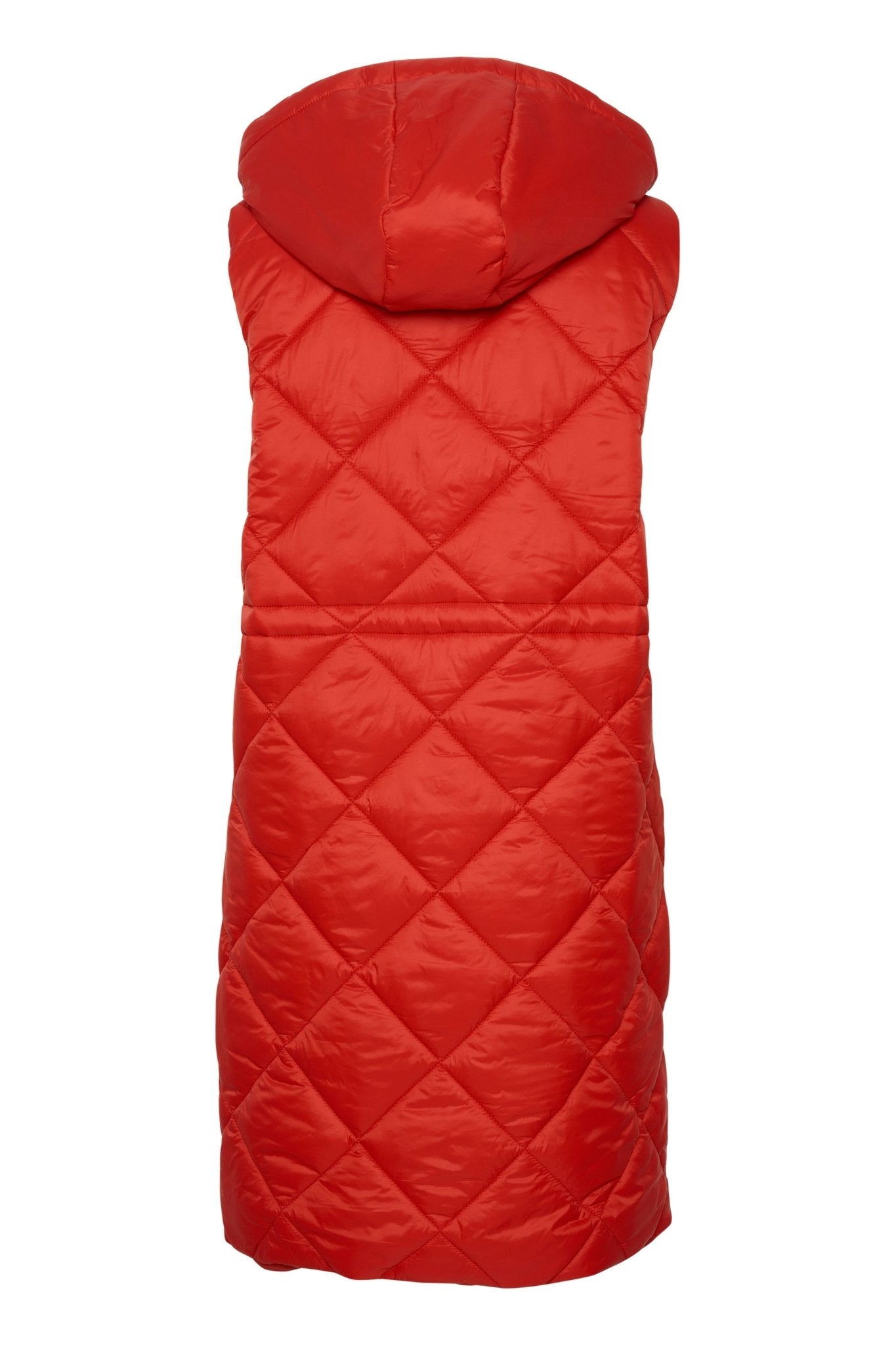 Gaiagro long quilted vest - ribbon red - Blue Sky Clothing & Lingerie