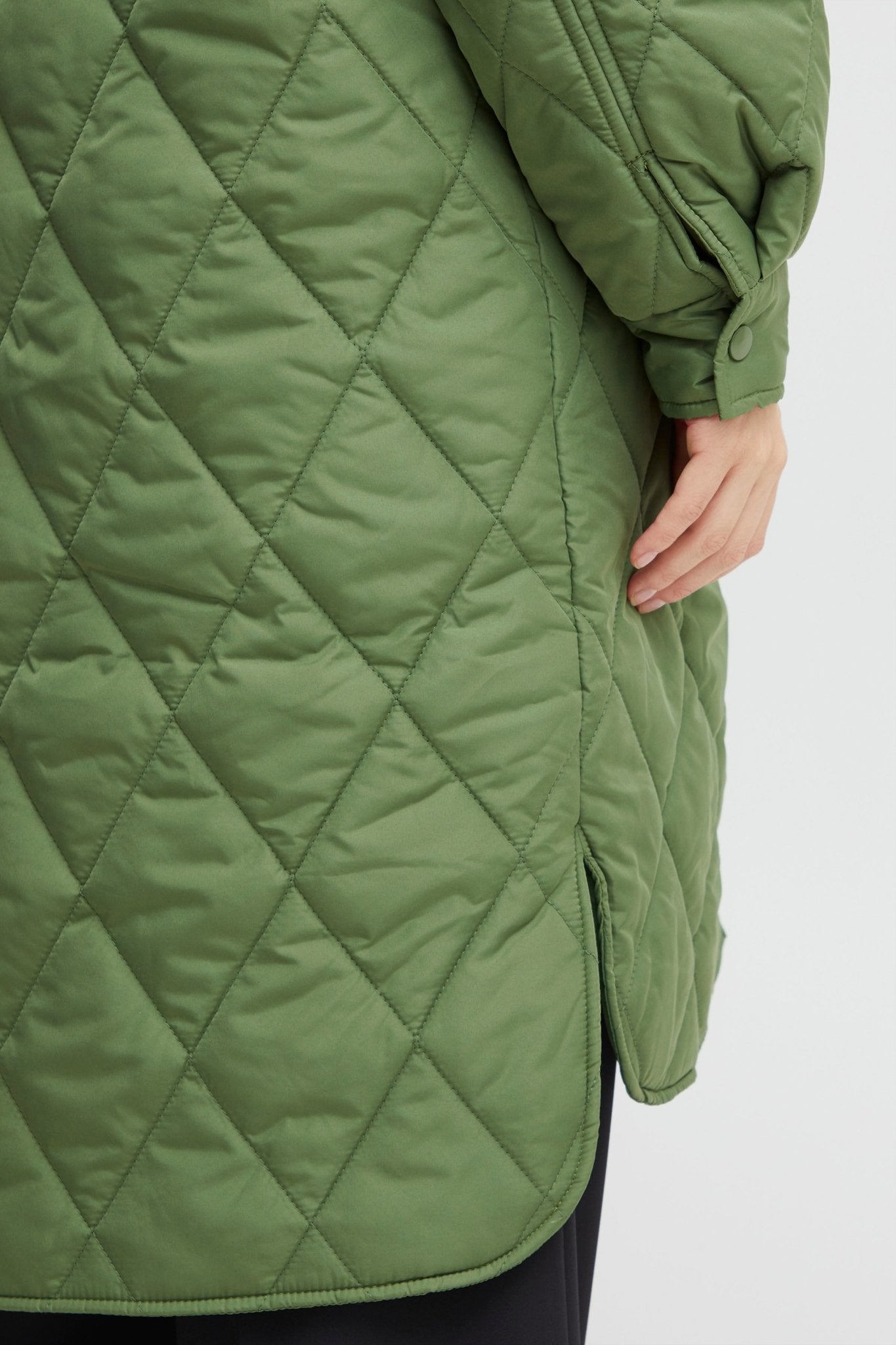 Hansa Long Quilted Jacket - Winter Mint - Blue Sky Clothing & Lingerie
