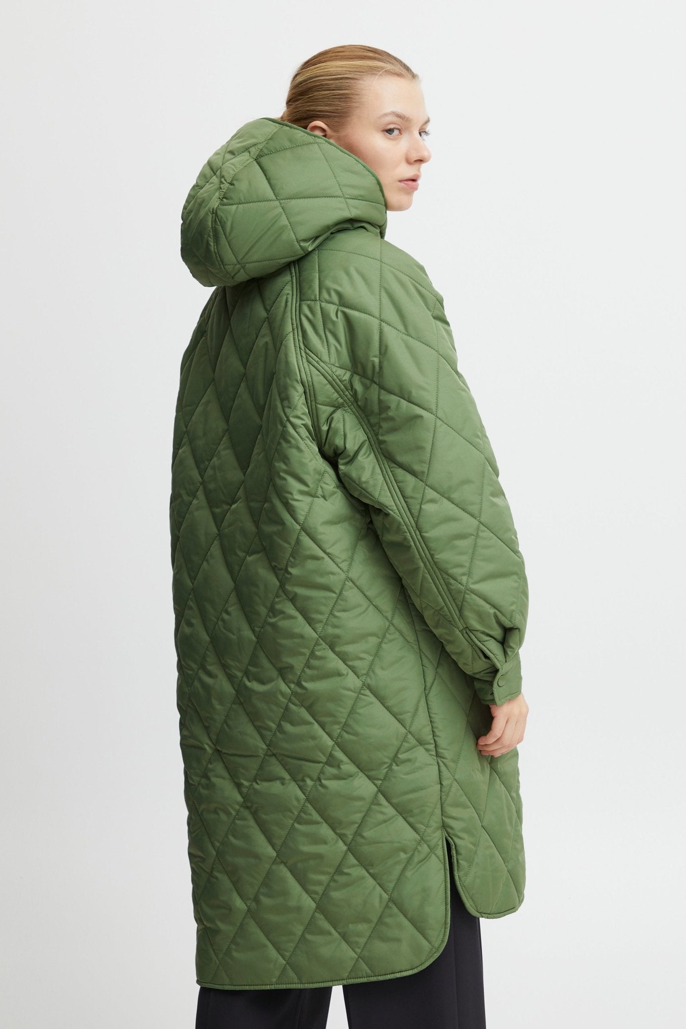 Hansa Long Quilted Jacket - Winter Mint - Blue Sky Clothing & Lingerie