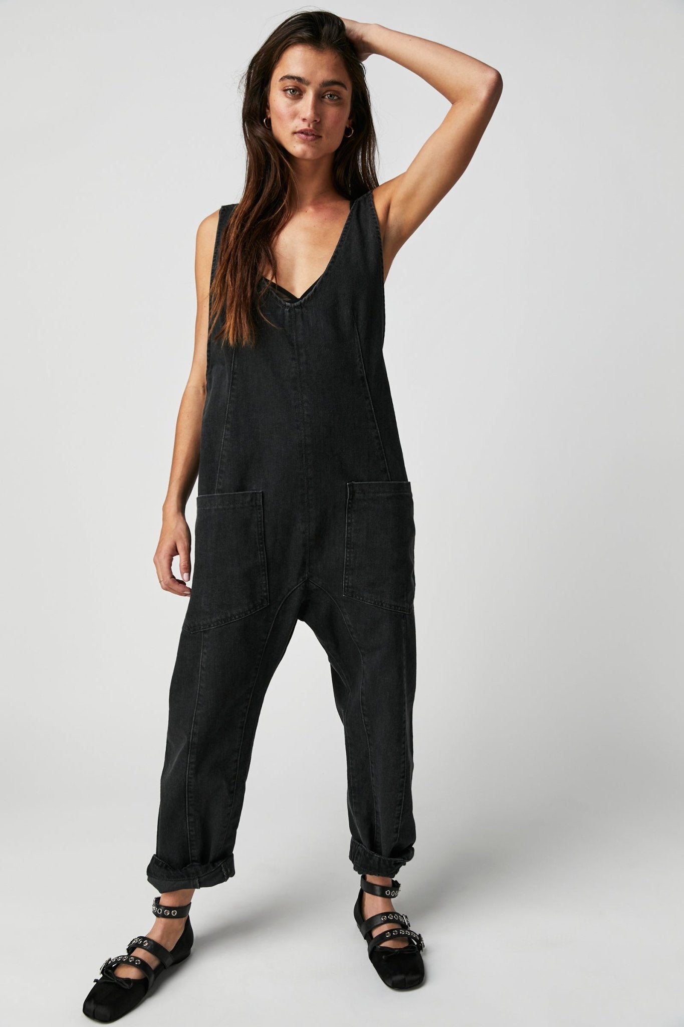 High Roller Jumpsuit by Free People - Mineral Black - Blue Sky Fashions & Lingerie
