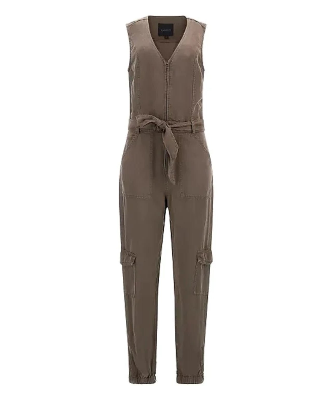 Indy Tencel Jumpsuit by Guess - Military Brown - Blue Sky Fashions & Lingerie