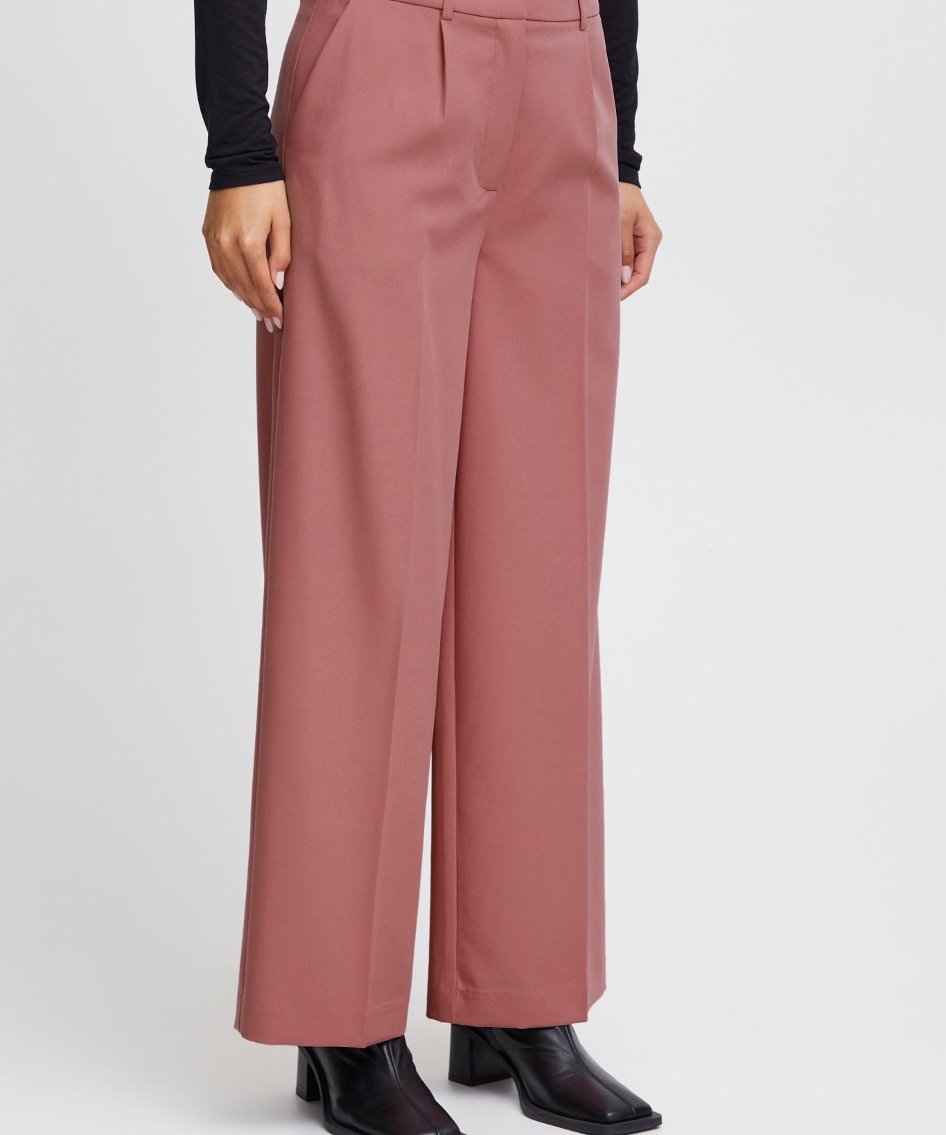 Lexi wide leg trousers - heather rose - Blue Sky Fashions & Lingerie