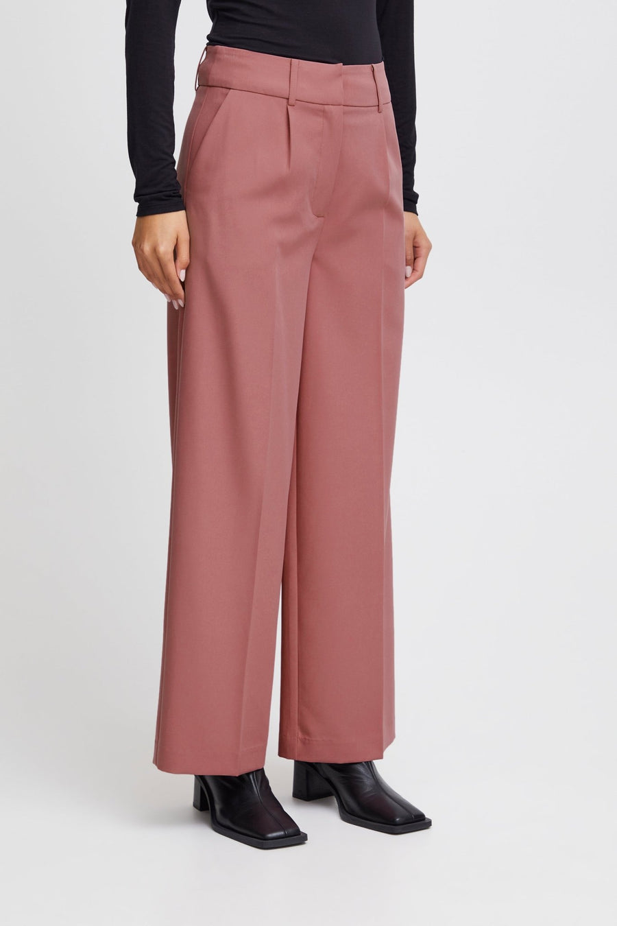 Lexi wide leg trousers - heather rose - Blue Sky Fashions & Lingerie