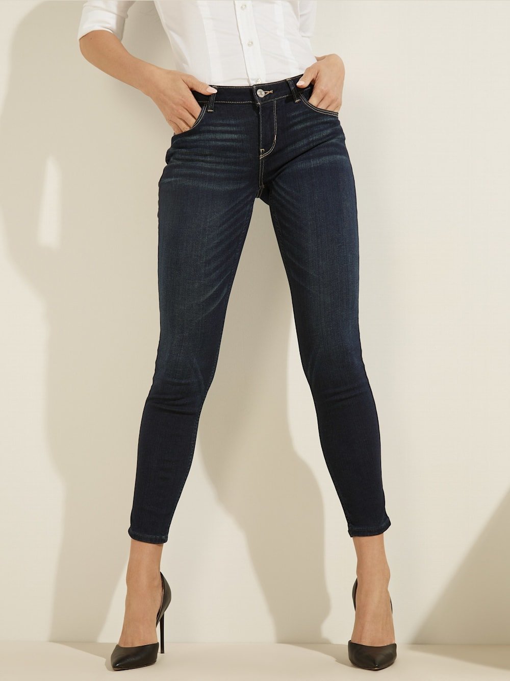 Low-Rise Power Skinny Jeans - Kent Wash - Blue Sky Clothing & Lingerie