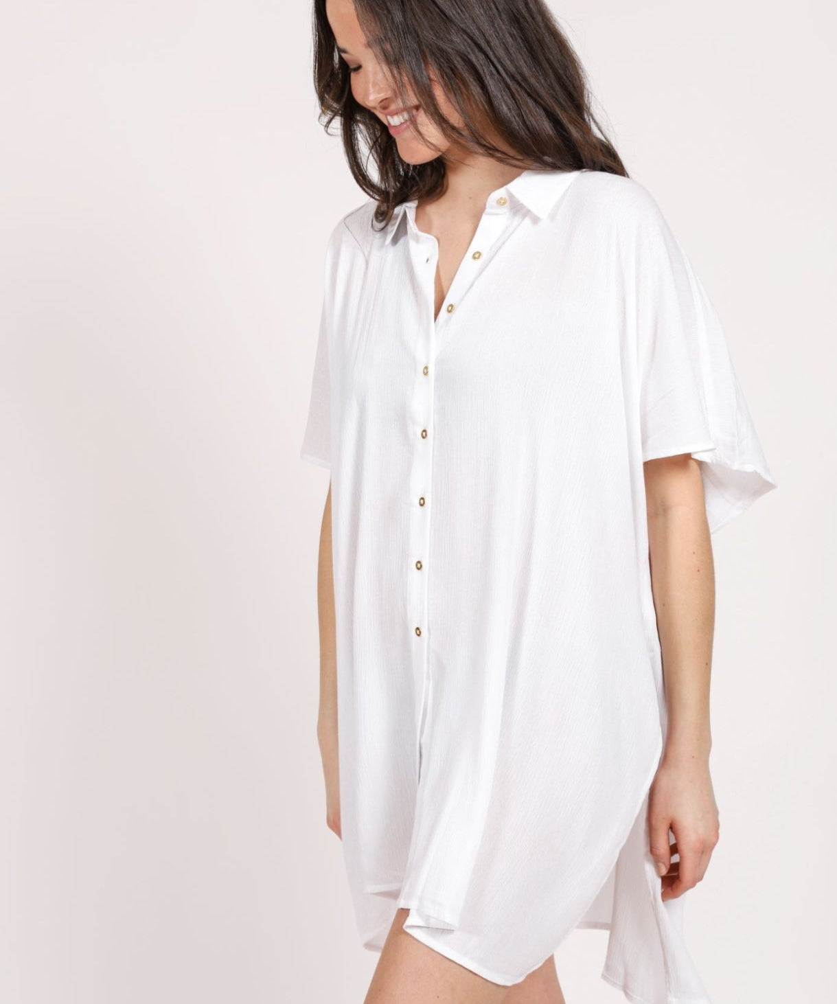 Miami Big Shirt - White - Blue Sky Fashions & Lingerie
