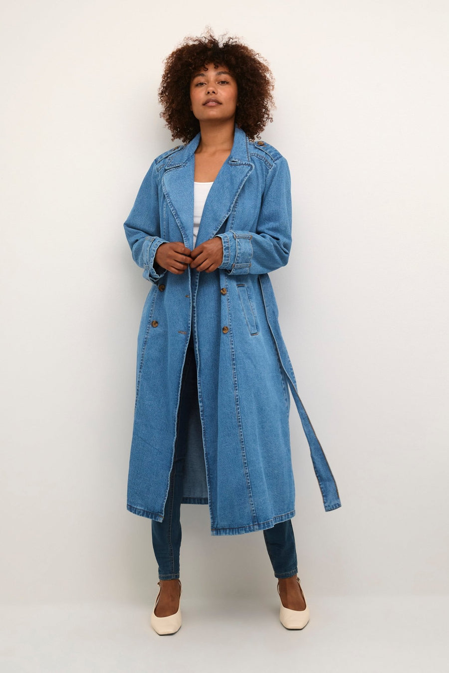 Mika Denim Trench coat by Cream - Blue Sky Fashions & Lingerie