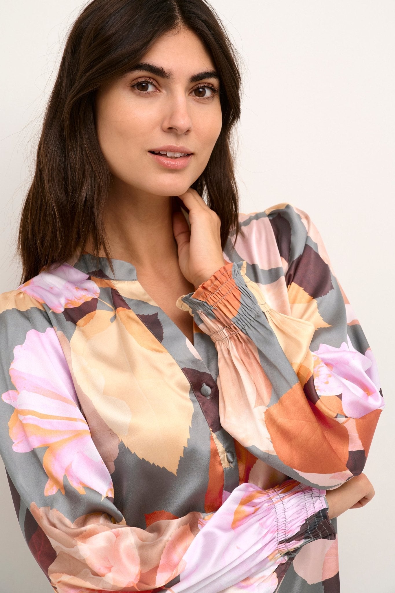 Moma long sleeve blouse by Culture - Castlerock Print - Blue Sky Fashions & Lingerie
