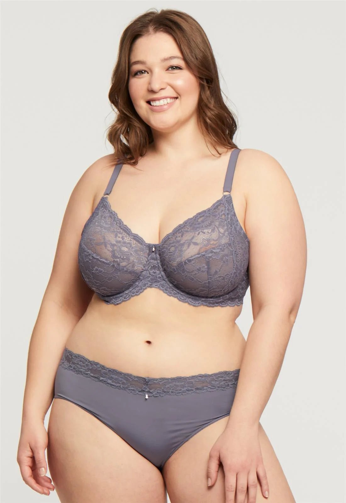 Muse Full Cup Lace Bra - Crystal Grey - Blue Sky Clothing & Lingerie