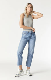 New York Straight Leg Jeans - Lt Feather Brushed Blue - Blue Sky Clothing & Lingerie